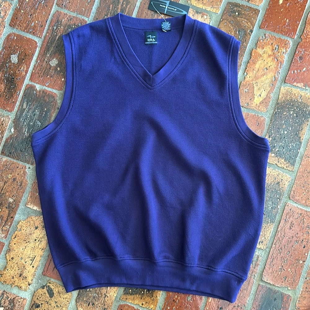 Page & Tuttle Pima cotton sweater vest sz L NWT